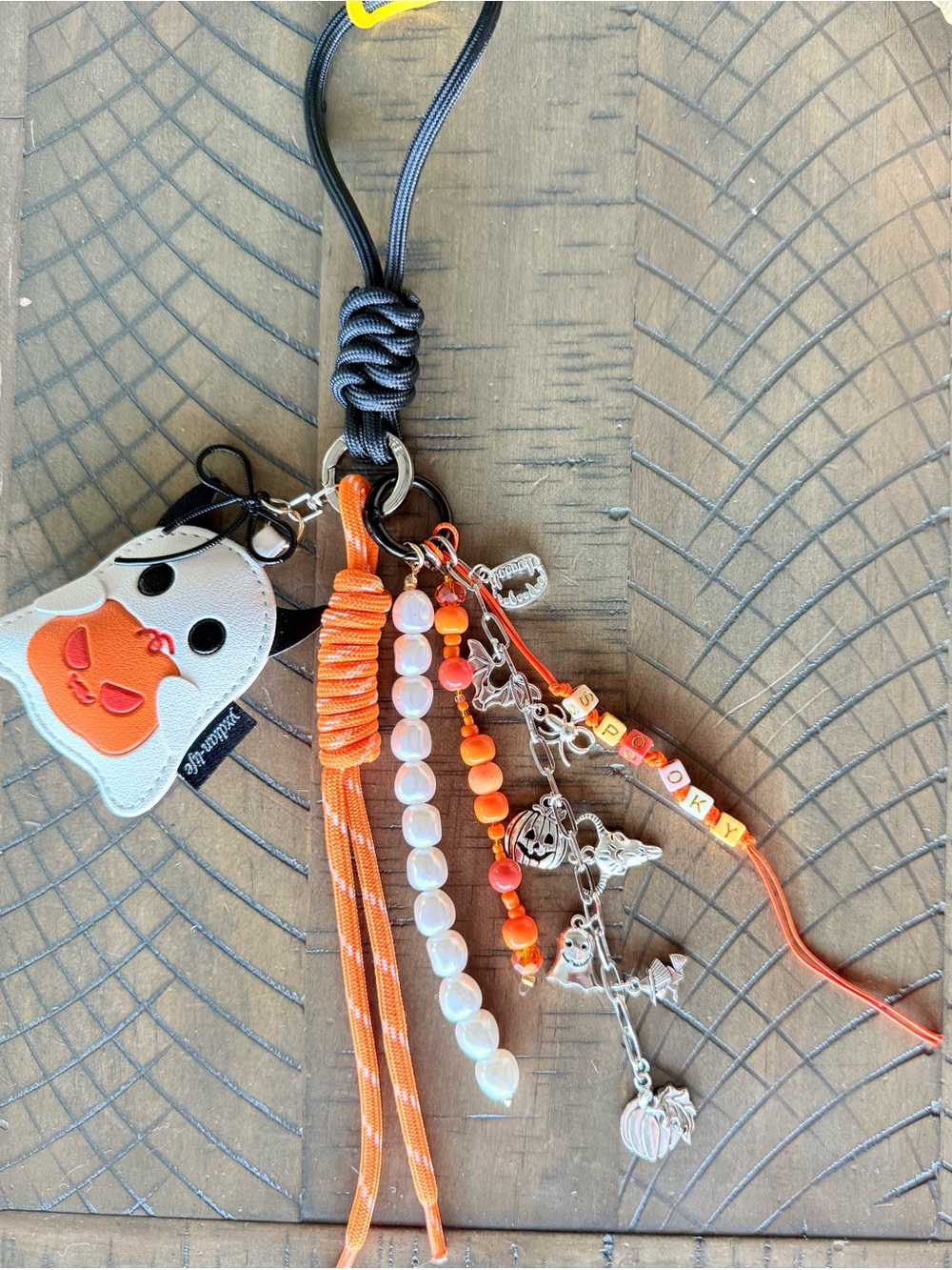 Ghost Halloween bag charm
